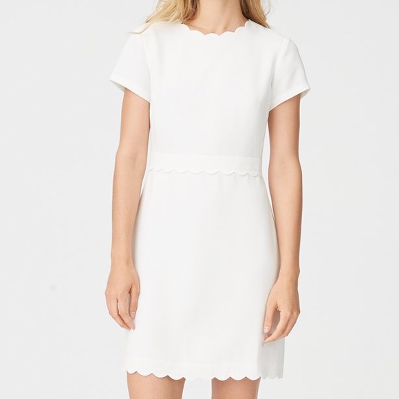 [Club Monaco] White Santina Scalloped Dress - Picture 2 of 13
